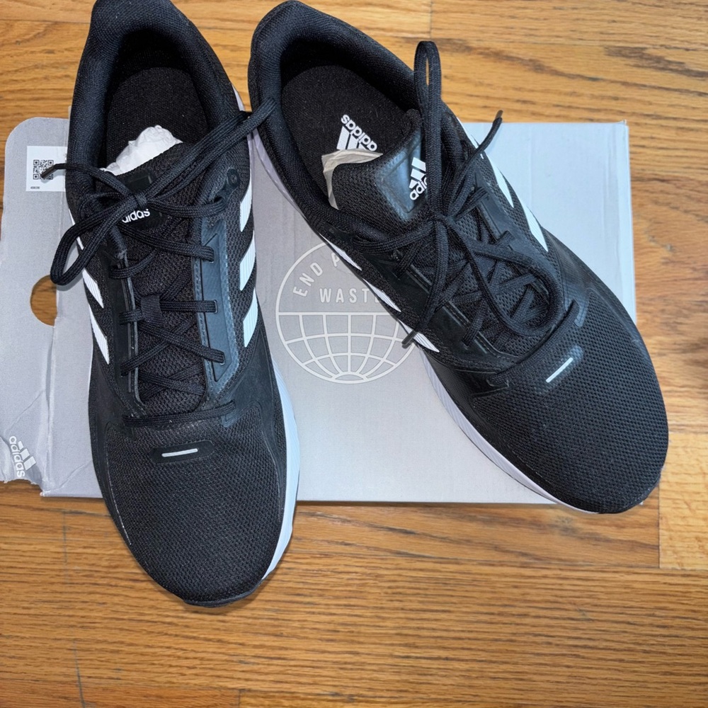 Adidas Black and White Athletic Sneakers
